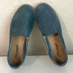 Free People Blue Teal Leather Lauren Canyon Espadrille Shoes Photo 5