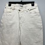 H&M Abercrombie & Fitch The Dad High Rise Jeans Ankle 28/6 Cross Over Waist Raw Hem Photo 2
