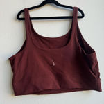 Nike  Yoga Luxe Womens Infinalon Cropped Longline Tank Redstone CV0576 Size XL Photo 0