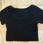 Aerie OFFLINE Black Top by Crop Ribbed Photo 1