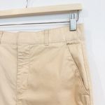 Abercrombie & Fitch Abercrombie Womens Chino High Rise Midi Skirt Minimalist in Cream Tan Size Small Photo 2