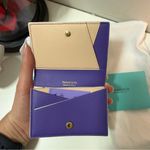 Tiffany & Co. Cream Leather Card Holder / wallet with Gold Logo Photo 5