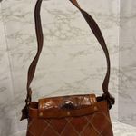 Justin Boots  leather patchwork brown shoulder crossybody purse rodeo western Photo 6