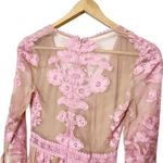 For Love & Lemons NWT Sheer Embroidered Maxi Dress Pink Nude Size Small Boho Photo 6