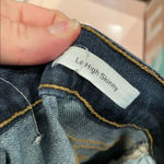frame denim  Le High Skinny Dark Wash Jeans Womens 27 Blue Denim Raw Hem Fall Photo 7