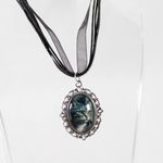 Handmade Punk Purrfection Gothic Victorian Punk Cat Necklace Tabby Leather Jacket Photo 1