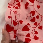 SheIn pink red heart print all over crop top, size S Barbiecore festival summer Photo 10