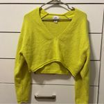Urban Outfitters BDG Valeria Cropped V-Neck Sweater Yellow Photo 1