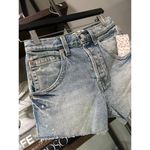 Free People  Taliesin Cutoff Denim Short Mid Blue Womens Size 24 Photo 5