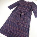 ZARA Knit Front Knot Tie Geo Print Dress Photo 6