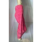 H&M Women's Pink Floral Lace Cutout Short Dress - Long Sleeve Coquette Size 6 Photo 3