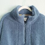 UGG  Blue Sherpa Quarter Zip Jacket Photo 3
