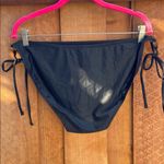 J.Crew New Woman’s  Black Bikini Bottom with Adjustable Ties Tortoise hardware Photo 4