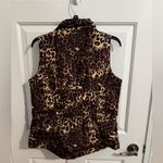 Charter Club  Quilted Animal Leopard Brown Snap Zip Front Size M Photo 7