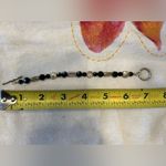 Cute Beaded Black/Silver Bracelet with Clasp Black Photo 2