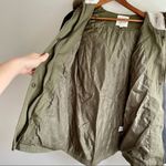 ⭐️ Olive Green Jacket W/ Black leather sleeves Photo 5