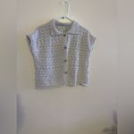 Jessica Simpson Crop Cardigan Sweater Size Large Sage Knitted Casual Winter. Photo 4