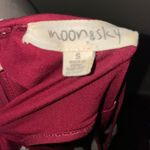 Moon & Sky Embroidered boho sleeveless keyhole back tank burgundy size small Purple Photo 3