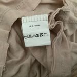 Forla Paris sleeveless mesh embroidered ruffled top blush and white size small Photo 7