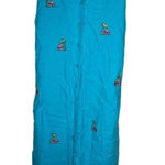 Vintage‎ Erika Dresses Linen Blend Dress Blue Size 16 Photo 0