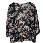 Live 4 Truth Boho Floral Black Kimono Size Medium Photo 0