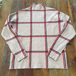 Tahari Women's  Beige Plaid Cowl Neck Sweater M Photo 0