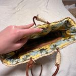 ZARA  Straw Tote Bag Leather Straps magnetic clasp Interior Pocket Summer Beach Photo 1