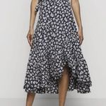 Ralph Lauren Polo  Women's Blue Floral Crêpe Wrap Skirt Photo 0