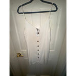 Women's LD Jean Daisy Beige & Brown Button Cami Mini Dress Large Photo 2