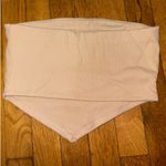 Cream cropped tube top Tan Photo 1