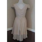 Marineblu Beige Chiffon Embroidered Bodice Party Dress Modcloth Bridgerton Fairy Photo 4