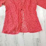 Pinky Lace 3/4 Sleeve Open Front Pink Lace Blazer Jacket Women's Size Small Photo 4
