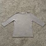 Valerie Stevens light gray merino wool knit sweater size 8 Photo 4