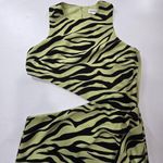 superdown Ivana Cut Out Maxi in Green Zebra Medium Photo 4