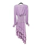 Rococo Sand Nut Ruffle Midi Dress in Lilac Shimmer Purple Size XS Photo 4