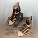 BOC Vegan Gladiator Kirra Faux Leather Strappy Sandal Brown Buckle Women’s Sz 9 Photo 4