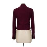 GB  Moto Jacket Asymmetrical Zip Front Burgundy Cropped Jacket Size M Photo 1