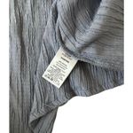 Lush Clothing Lush Blue Eventide Button Front Flutter Sleeve Blouse Womens Plus Size 1X | 19-2 Photo 2