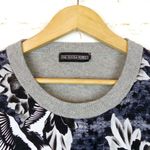 Textile Rebels Top Women M Gray Knit Cashmere Blend Silk Floral Print Italy Y2K Size M Photo 3