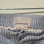 Anthropologie Seashore Blue White Linen Pants Size Small Striped Beach Boho Photo 2