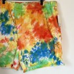 BP NWT by Nordstrom Elastic Waist Multicolor Tie Dye Cutoff Shorts - Size: 2X Photo 1