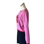 NWT LUNA IVY Pink Strawberry Knit Sweater | Playful Fruit Graphic Pullover XS Photo 2