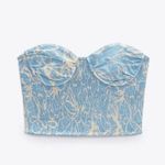 ZARA  Linen Blend Print Top Photo 1