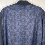 Athleta  Blue Black Snakeskin Brooklyn Bomber Jacket Photo 6