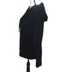 Hilary Radley  Black V-neck Hoodie Pullover Lounging Photo 2