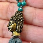 Zacasha buddha tassel crystal pendant necklace Green Photo 9