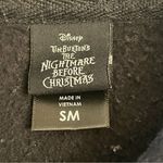 Disney  Nightmare Before Christmas  Black  Raw Hem Cropped Jack Sally Hoodie SZ S Photo 5