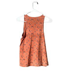 American Eagle  Salmon Orange Ditsy Floral Sleeveless Flowy Tank Top Size XS Photo 3