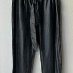 Commando  Paperbag Belted High Waist Faux‎ Leather Black Crop Pants Size Medium Photo 0