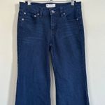 Free People  Dallas Flare Jeans Women's Size 26 Dark Wash‎ Frayed Hem Denim Pants Photo 2